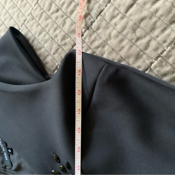 Pink Tartan cap sleeve black dress - Picture 8 of 9